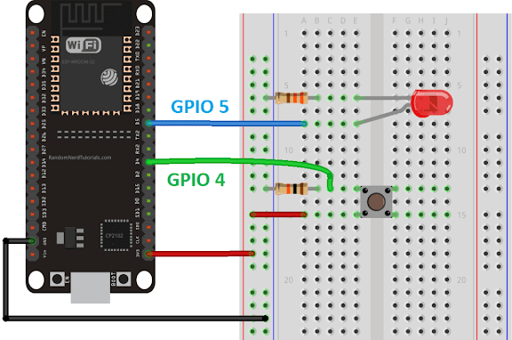 esp32 led connection