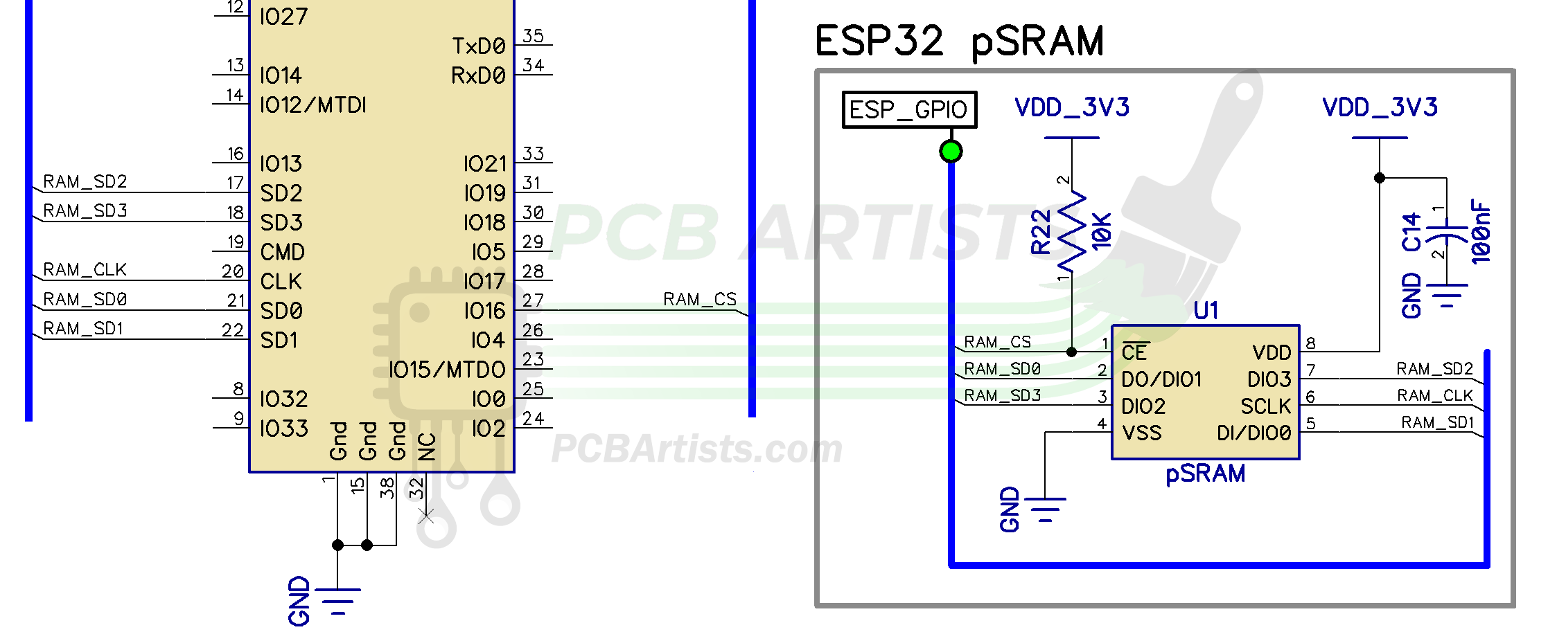 esp32-psram-schematic
